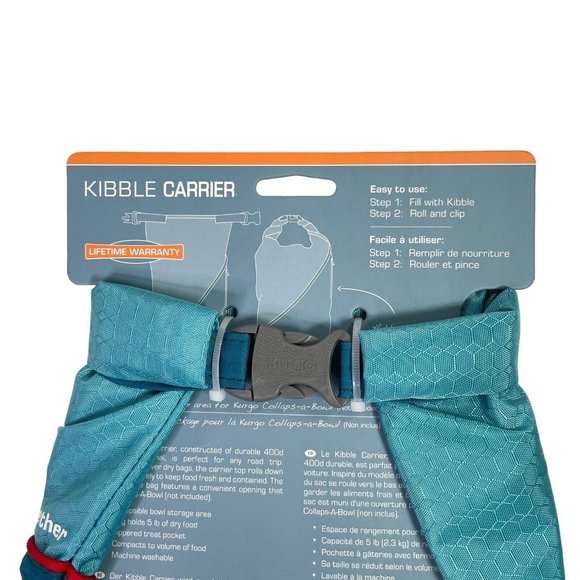 Kurgo Kibble Carrier Blue Travel Food Storage Bag For Dogs Holds 5-Pounds- NWT! - Picture 4 of 4